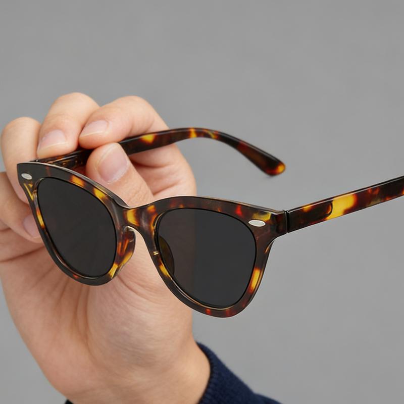 Fashion Gray Lenses Myopia Glasses for Women Trendy Casual Outdoor Sunglasses with Minus Diopters Cat Eye Anti-UV Eyewear Men