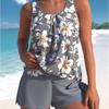 Printed Swimsuit Women's Split Swimsuit