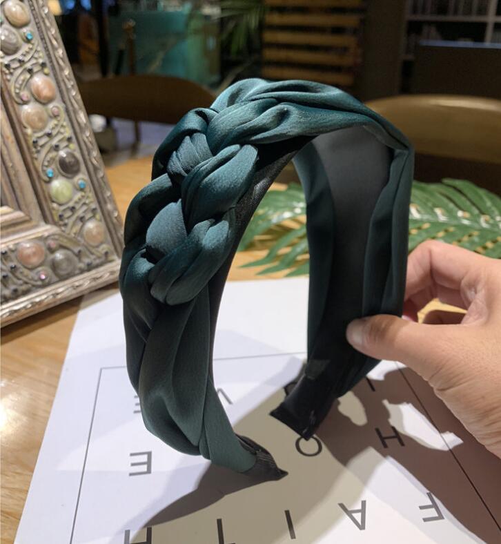 New Fashion DIY Multiple knots Hairbands For Women Ladies High-end Hair Band Wide Side Winter Hair Accessories
