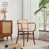 Homlly Natural Rattan Solid Wood Dining Chair