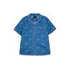 Allover Letter Print Casual Loose Denim Jacket Women Outerwear Stone-Blue FN5770-453