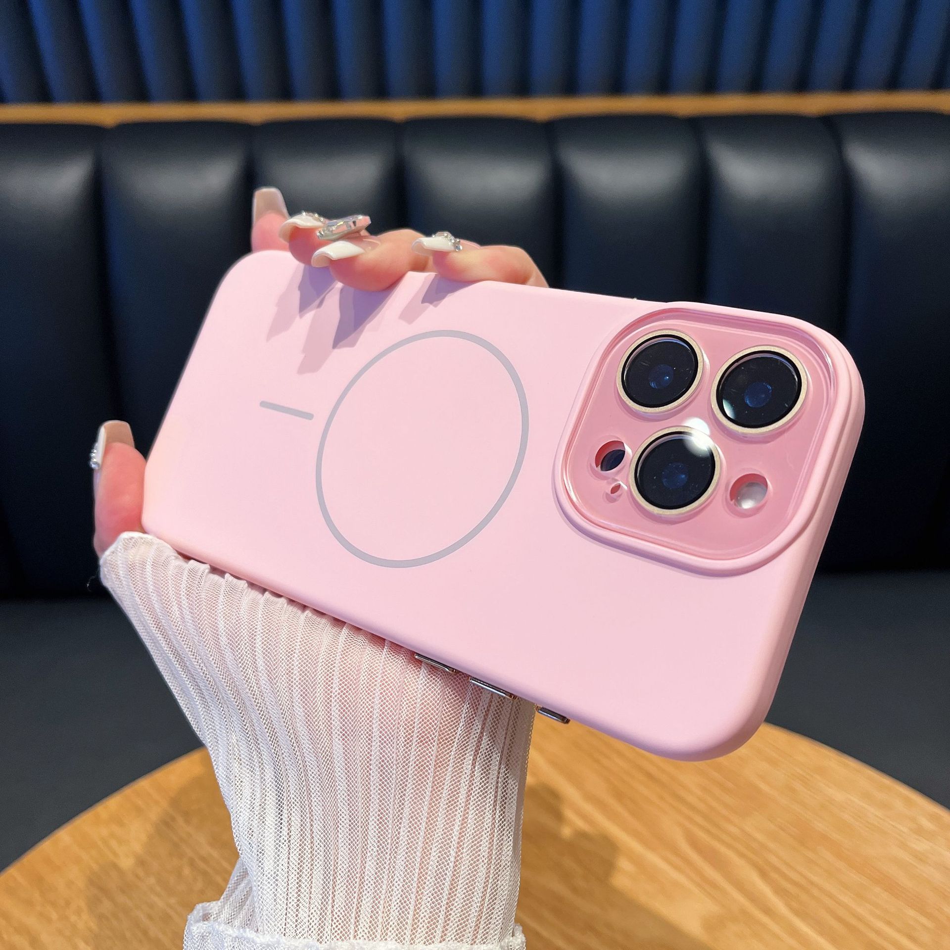 

Suitable for Apple 16 Liquid Silicone Phone Case, Iphone15 Fine Ring Magnetic 14promax Full Cover 13 Skin Feel 12 iPhone 12