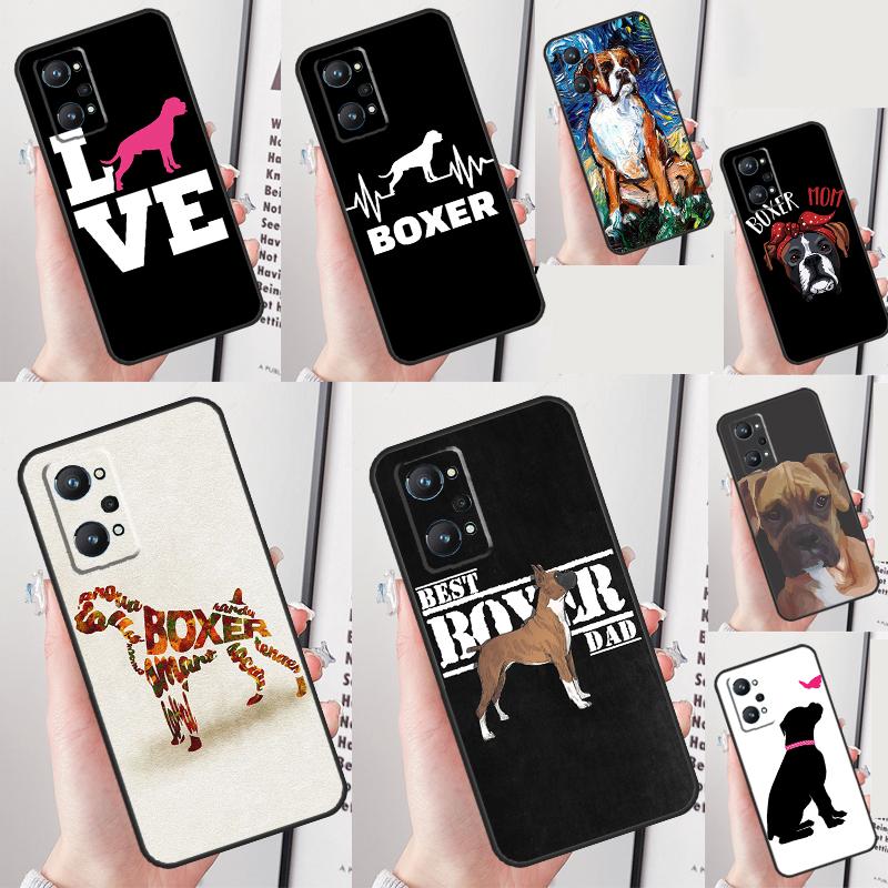 Boxer Dog Puppy Case For Realme C75 C67 C61 C55 C53 C51 C35 C21Y C25S GT 7 Pro 6 6T 10 11 12 13 14 Pro Plus