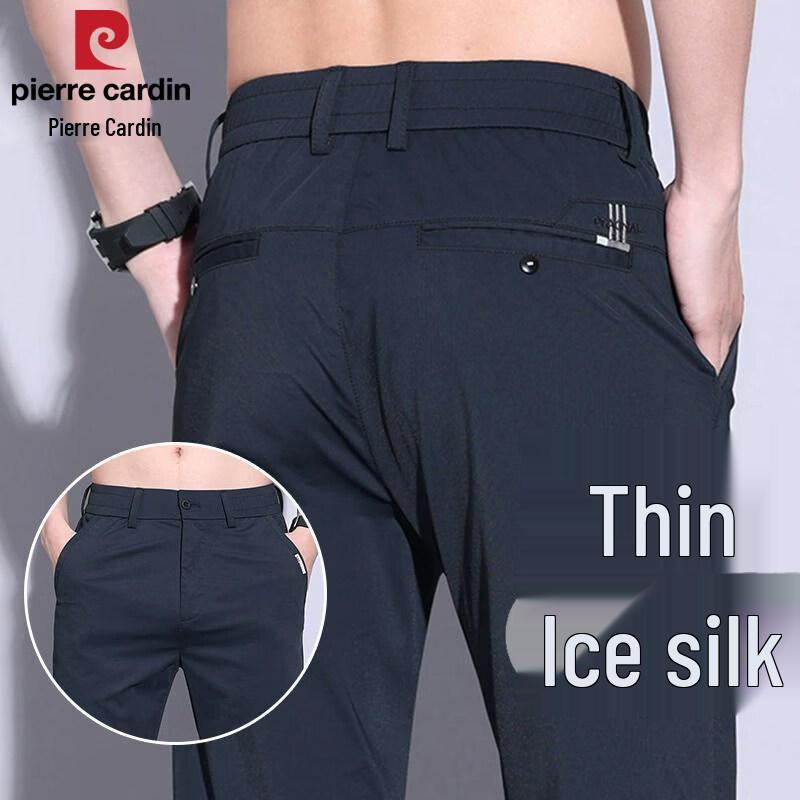 Pierre Cardin Men s Summer Slim Straight Casual Trousers 30