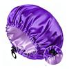 Satin nightcap double button adjustment satin nightcap, women's beauty hair care cap, shower cap
