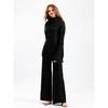 Autumn and Winter New Sweater 2piece Set for Women Lazy Style Loose High-neck Suit for Women Fashionable Casual Wide-leg Pants