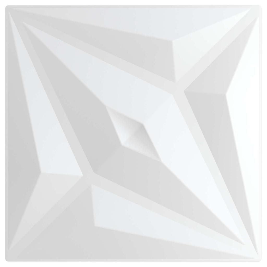 Wall Panels Star 12 pcs White Star 50 x 50 cm XPS Foam