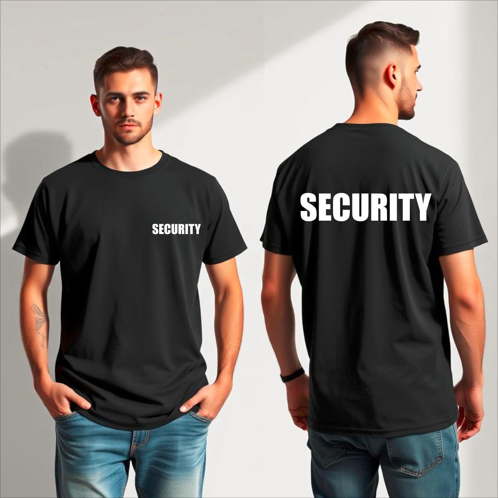 Security T-Shirt Security Bodyguard Uniform Bouncer Workwear Gift Tee Unisex Top M