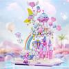 Castle In The Sky Princess Villa House Book with Light Rainbow Park Paradise Building Blocks Bricks Model Assembly Toy Kid Gifts