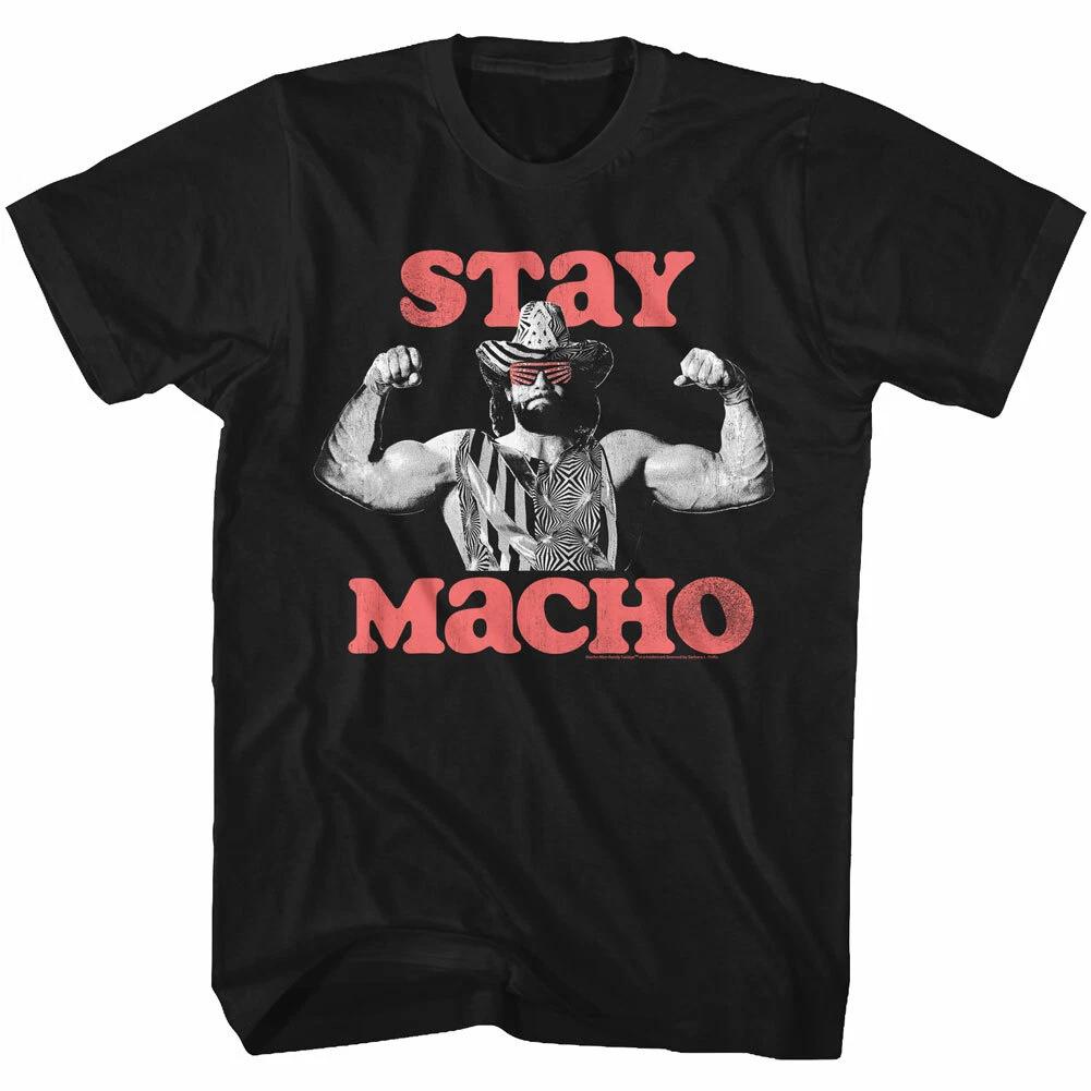 Macho Man Randy Savage Stay Macho Men s T Shirt WWE Wrestling Legend S