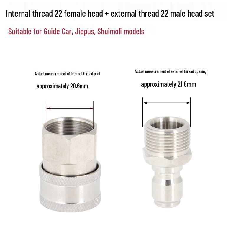 High-Pressure Copper Quick-Connect Water Hose Adapter for Car Washers