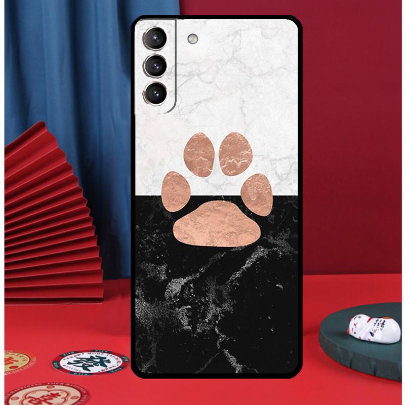 Cat Dog Paw Design Phone Case For Samsung Galaxy S25 Ultra S9 S10 S20 S21 S22 Plus S23 FE S24 Ultra Back Cover