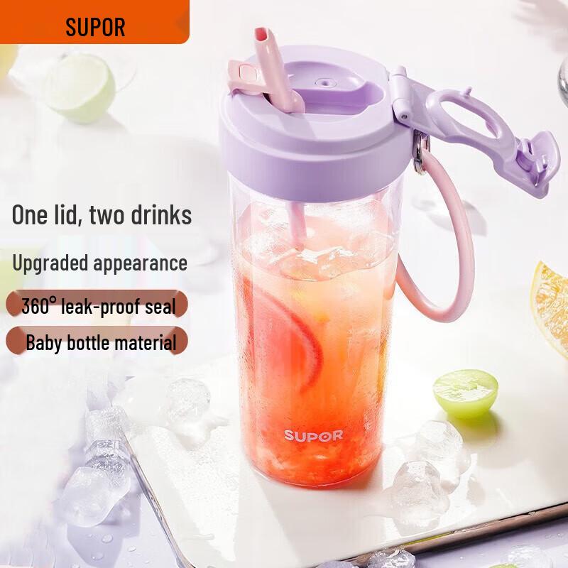 Supor One-Lid Dual-Drink Tritan Water Bottle