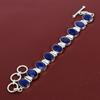 Faceted Blue Sapphire Bracelet Dainty Jewelry 925 Sterling Silver Bracelet Gemstone Handmade Jewelry Adjustable Chain Bracelet Gift For Wife