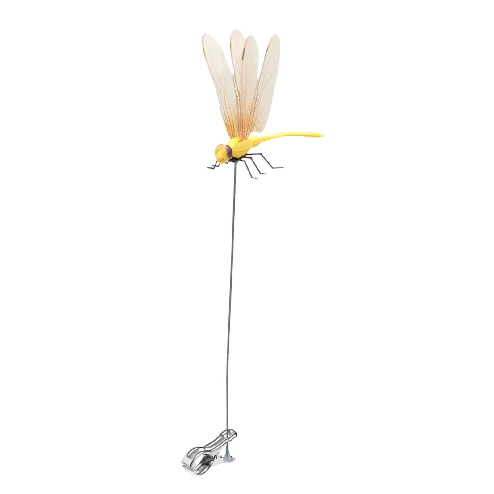

Fake Dragonflies Clip, 3D Dragonflies Garden Decorative Clips, Dragonflies Garden Ornaments, Patio Decoration Dragonflies Stakes With Sticks And Clip L жёлтый