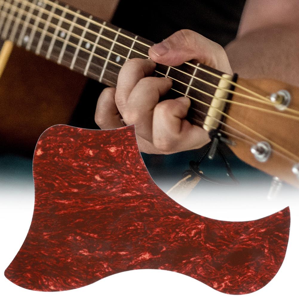 Guitar Pickguard Self Adhesive Sticker Red Tortoise Shell Duck Shape Guard  Accessories