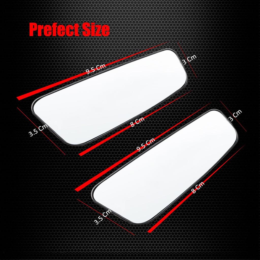 Ampper Rectangle Blind Spot Mirror, HD Glass ABS Housing Convex Wide Angle Rearview Blindspot Car Mirror for Car SUV and Truck (Framed, Pack of 2)