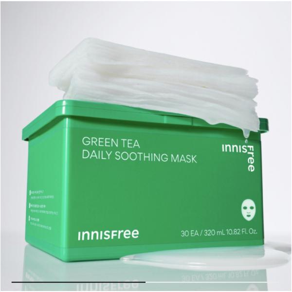 INNISFREE Green Tea Daily Soothing Mask Sheet 30pcs Hydration & Calming Care