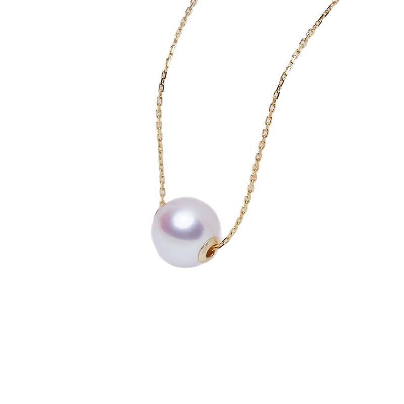 Edison Women's Natural Freshwater Pearl Necklace with Rolo Chain