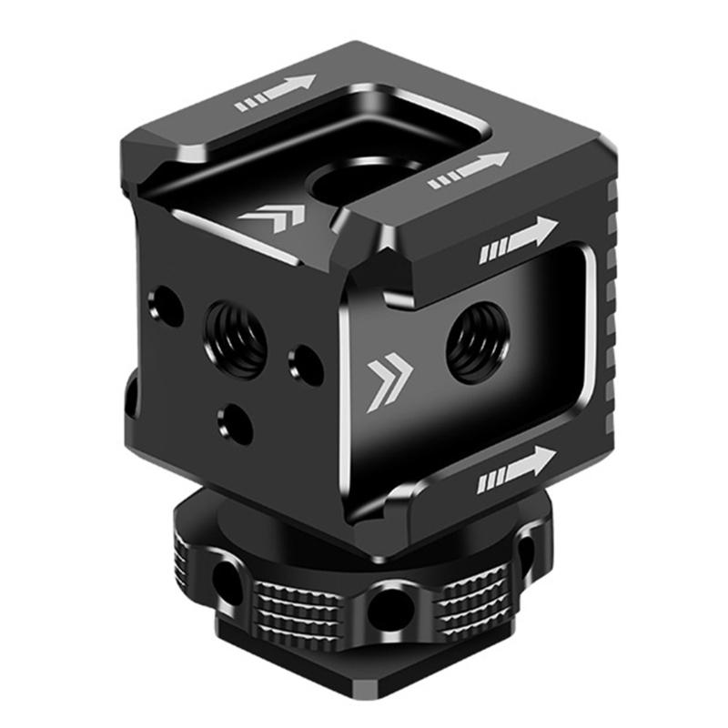 

Triple Hot Shoe Bracket 1/4 Screw Adapter Extend Expansion MIC Fill Bracket Three Heads for LED Fill Light Microphone 1