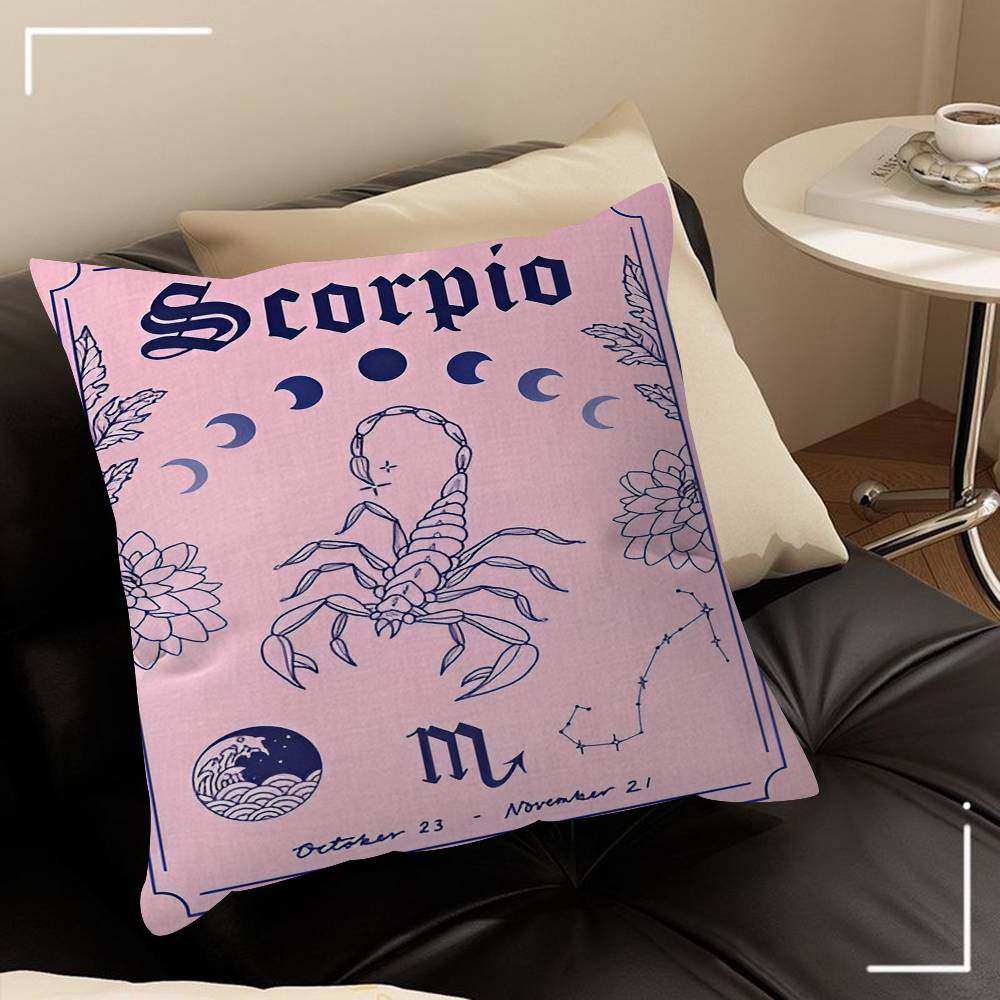 Constellation Nursery Canvas Pillow Covers Cartoon Sofa Decorative Home Doublesided Printing Short Plush Cute Cushion Cover