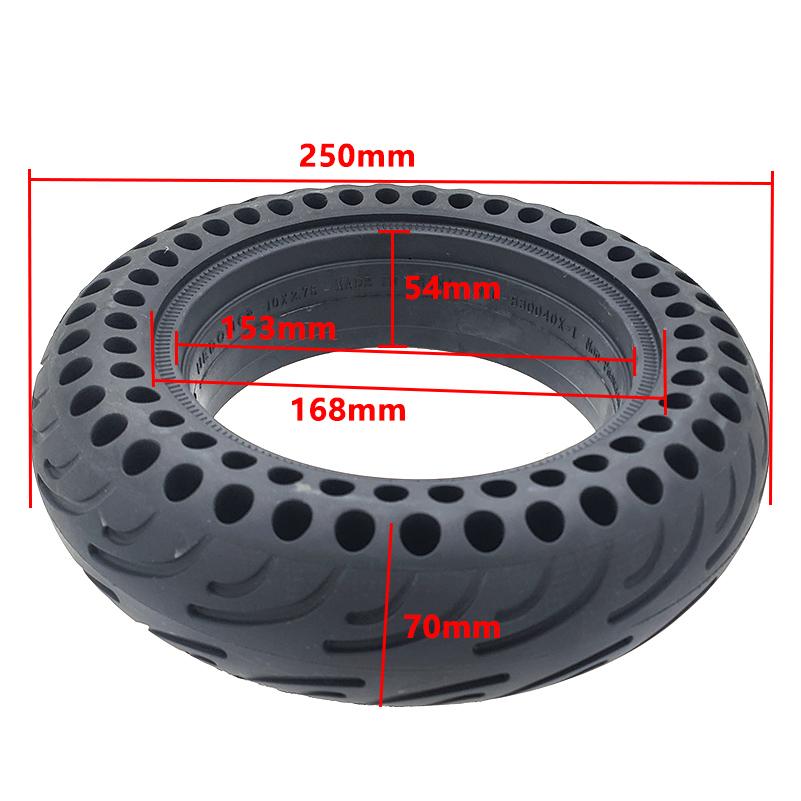 10 Zoll 10x2.75-6.5 Vollgummi-Reifen 85/65-6.5 für Kugoo G-Booster G2 Pro Speedway 5 Dualtron 3 Elektroroller Nicht-Luftreifen