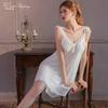 Beautiful Yarn Summer New Suspender Nightdress Women's Lace Fungus Lace Pajamas with Chest Pads Sweet Mesh Nightdress