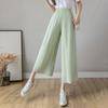 Double Layer Chiffon Wide Leg Pants for Women's Spring and Autumn High Waisted Draped Straight Leg Pants Loose Casual Pants