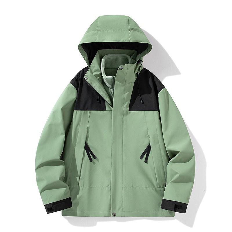 Men Women Waterproof 3-in-1 Hooded Outdoor Jacket With 320g Fleece Liner Hiking Camping Skiing Winter