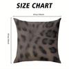 Leopard Fur square Jacquard Pillow Cover for Sofa Office Waist Cushion Cover Home Decorative Pillowcase