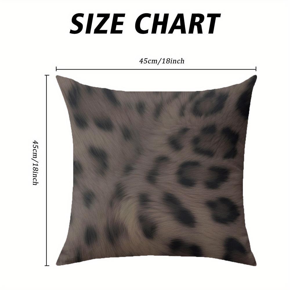 Leopard Fur square Jacquard Pillow Cover for Sofa Office Waist Cushion Cover Home Decorative Pillowcase