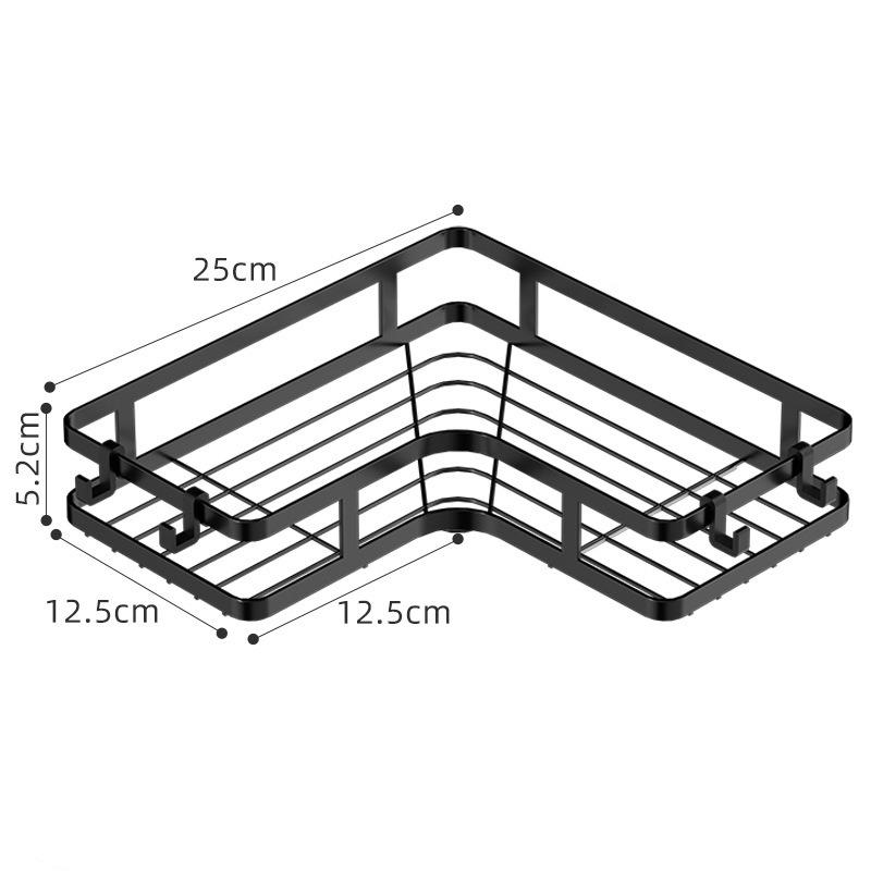 Bathroom Triangle Iron Shelf No Drill Metal Corner Shelf Kitchen Bathroom Accessories Storage Rack Shampoo Storage Rack