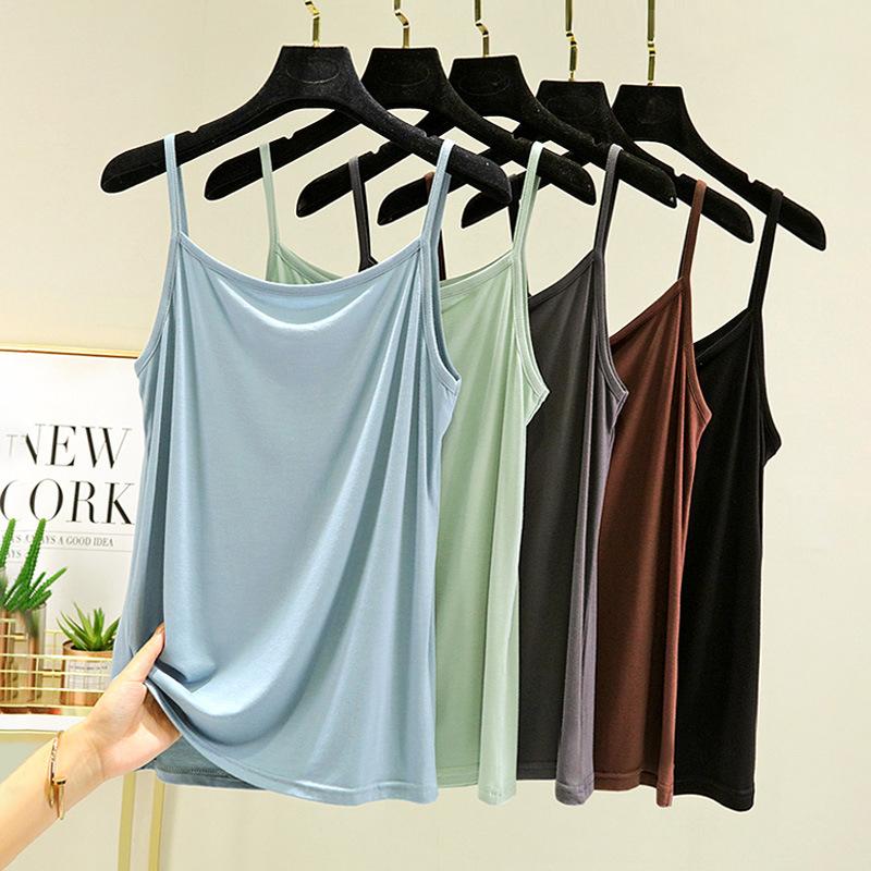 Modal sling vest women's summer thin inner sleeveless base large size loose fat mm outer wear thin top