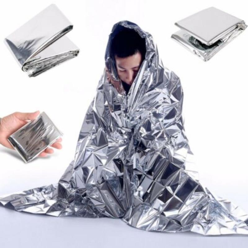 130x210cm/140x210cm/160*210cm Kits de randonnée en plein air Camping Couverture de sauvetage de survie en Mylar imperméable à l'eau Couverture thermique de premiers secours