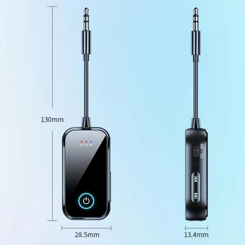 2 in 1 Bluetooth 5.4 Audio Transmitter Receiver 3.5mm AUX Jack Stereo Music Wireless Audio Adapter for TV Car Speaker PC Headphone