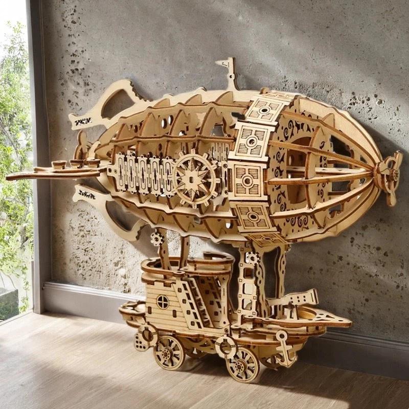 Three-dimensional Puzzle Diy Hand-assembled Model Toy Creative Decoration Building Kit 3D Wooden Puzzle