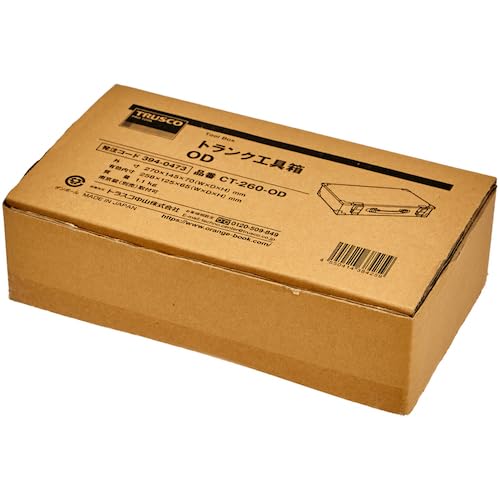 TRUSCO Trunk-Style Tool Box, OD, W270 X D145 X H70mm, CT-260-OD