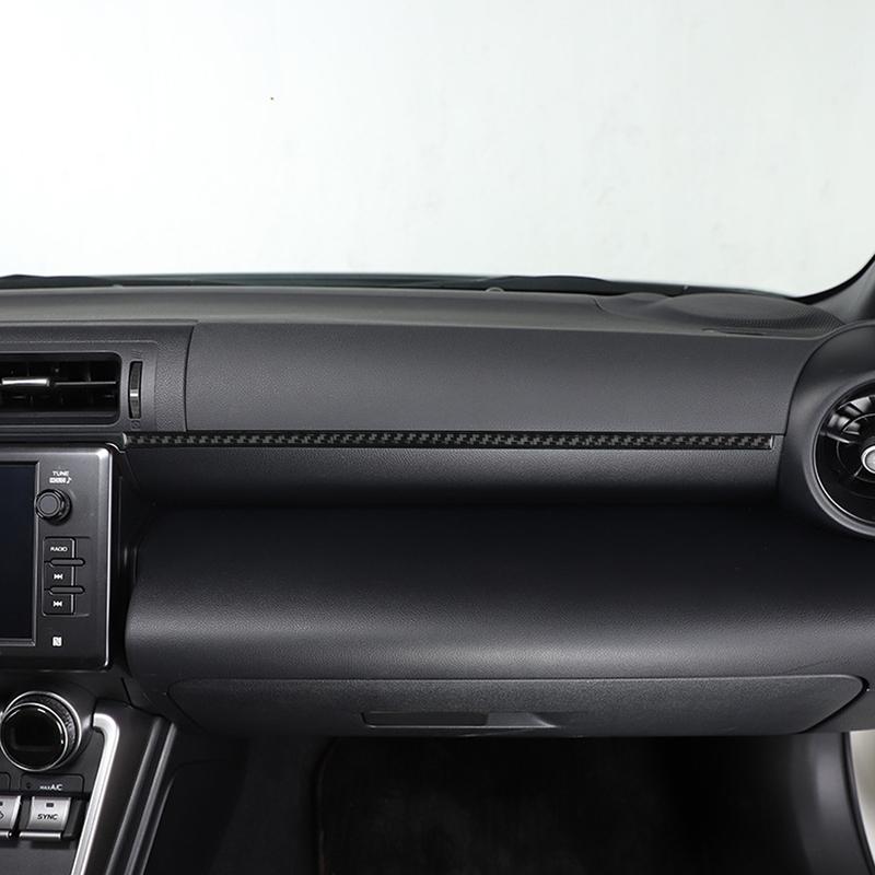 Real Carbon Fiber Car Accessories Co-pilot Strip Cover Soft Sticker For Subaru BRZ/ For Toyota GR86    2024 2025