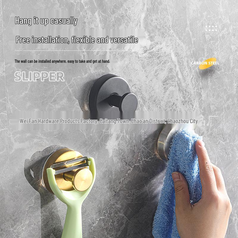 Stainless Steel Suction Cup Hook - Traceless, Hole-Free for Kitchen, Bathroom, Towels, and Clothes