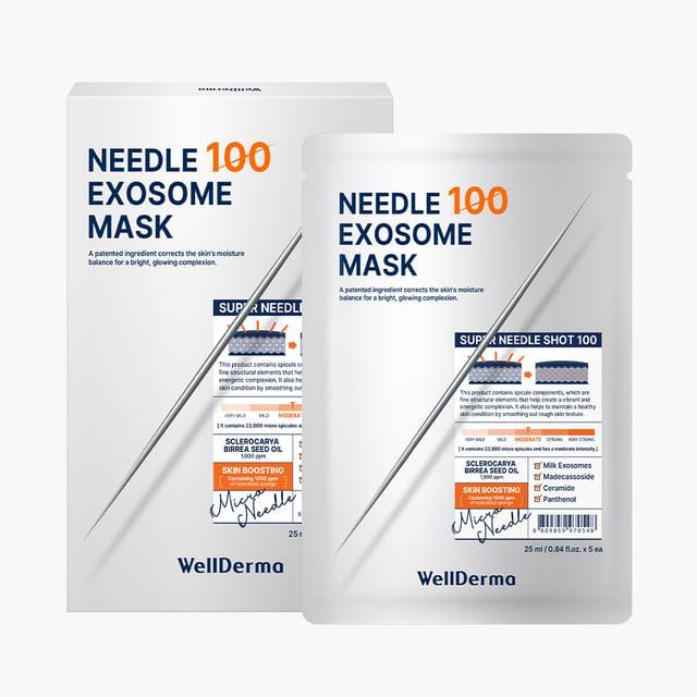 WellDerma - Needle Exosome Mask Pack 100 Set 25ml x 5 Sheets