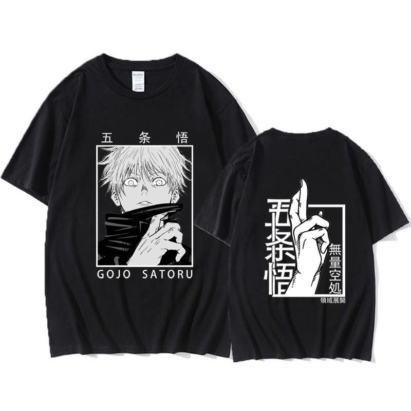 New Gojo Satoru Print T Shirt Men Women Casual Personality Loose T Shirt Streetwear Fashion Anime Harajuku Tees
