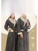 2022 Autumn/Winter Luxury Double-layer Flannel Nightgown - Men's Long Large Size & Women's Jacquard Bathrobe Set