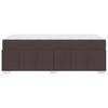 Bed Frame with Mattress Dark Brown 90 X 200 Cm Fabric