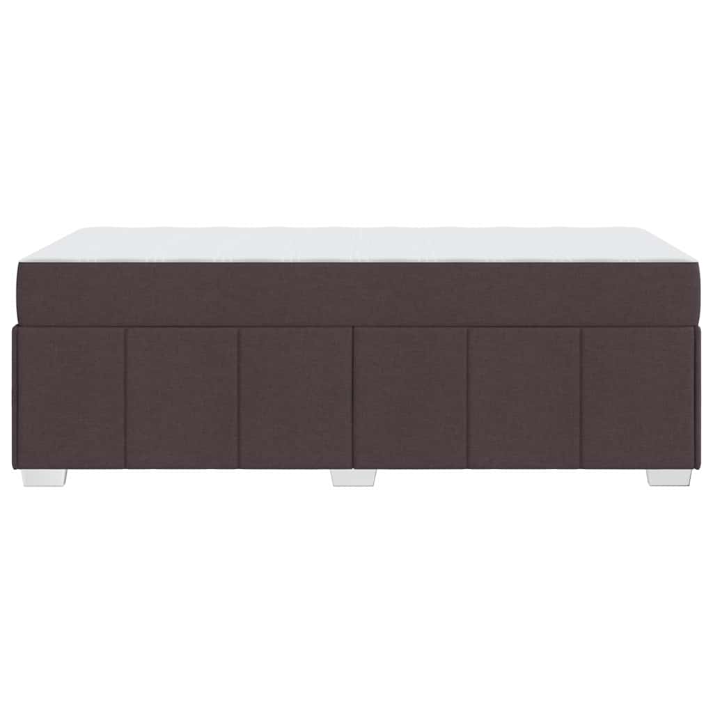 Bed Frame with Mattress Dark Brown 90 X 200 Cm Fabric