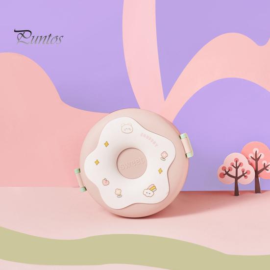 Roztomilá kreslená kobliha 1000 ml obědová krabička Bento nádoba pro mikrovlnnou troubu s přihrádkami Studentské potřeby