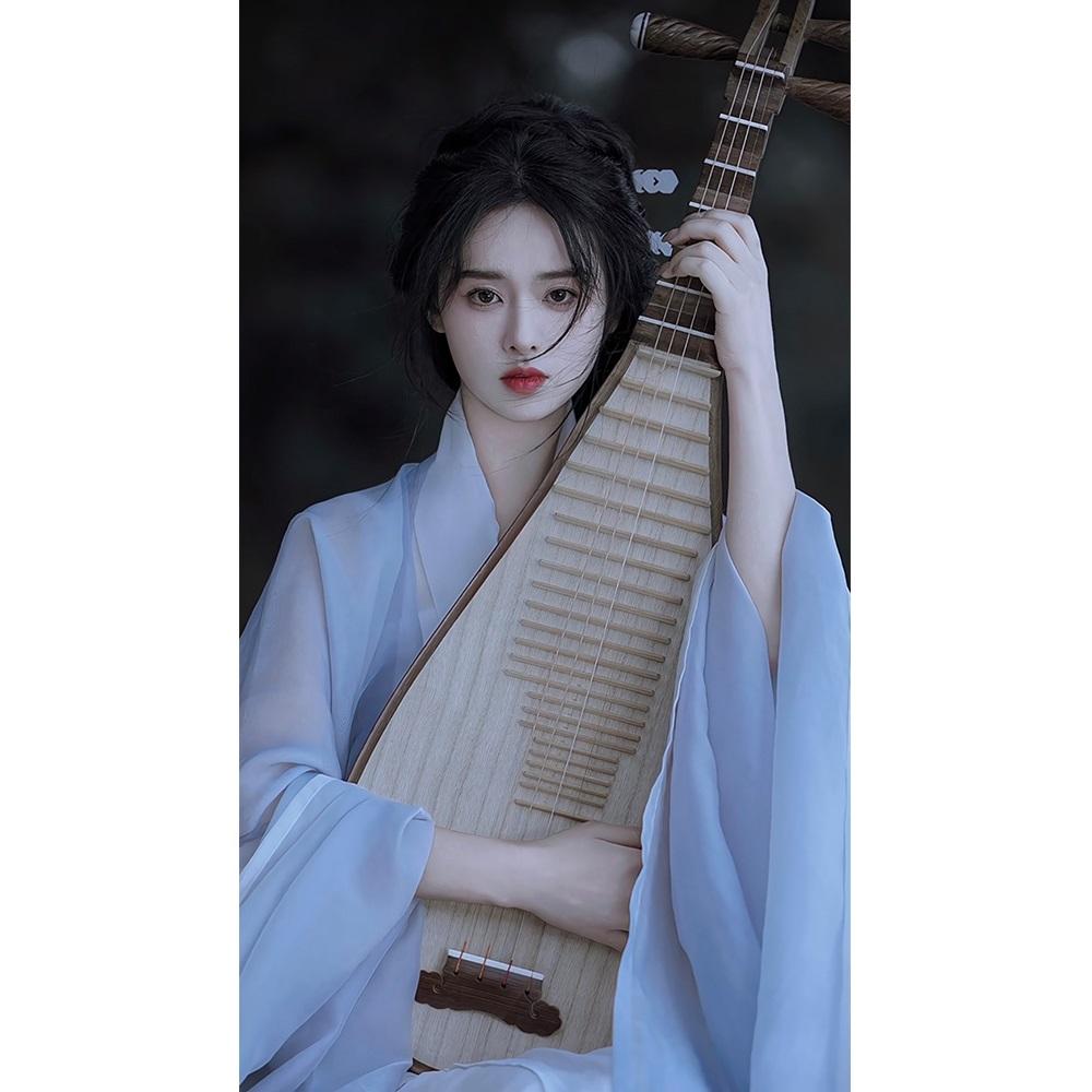 Blue Hanfu Chinese Wei Jin Dynasty Style Daily Hanfu Set For Women