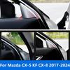 Front Window Inner A Pillar Speaker Triangle Cover Trim For Mazda CX5 CX-5 KF CX8 CX-8 2017- 2024 Carbon Fiber Accessories