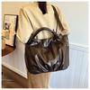 Ielgy Autumn Winter Portable Pleated Bag Casual Crossbody Tote Bag