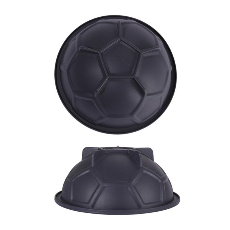Football Soccer Shape Cake Molds Silicone Half Sphere Pan Nonstick Dome Baking Tool for Home, Party Cakes and Sports Theme Dessert