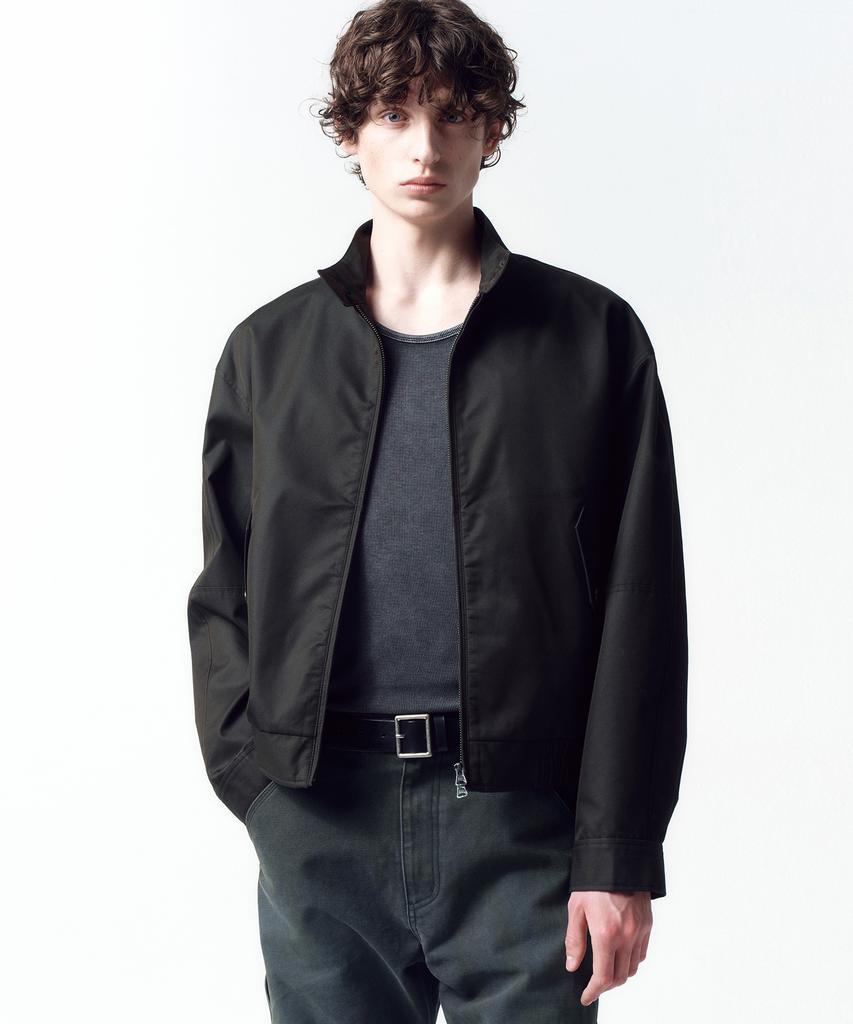 Insilence Chambray Harrington Jacket Black Chambray